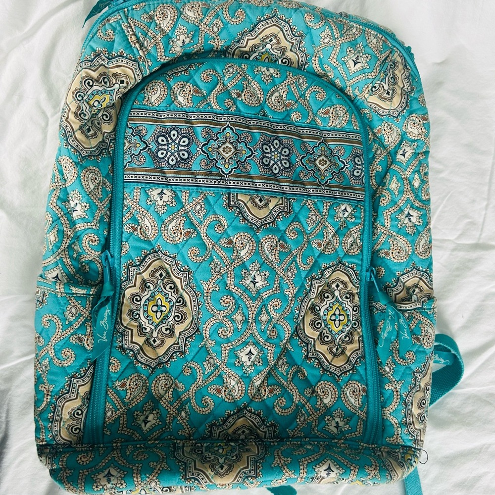 Patterned Teal Backpack - image 1